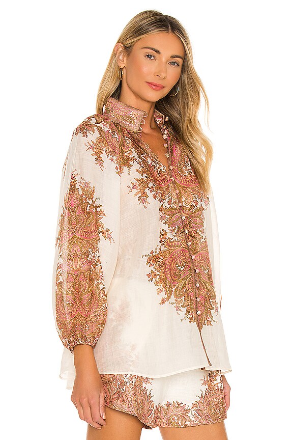 view 2 of 4 Brighton Paisley Blouse in Sherbet Paisley