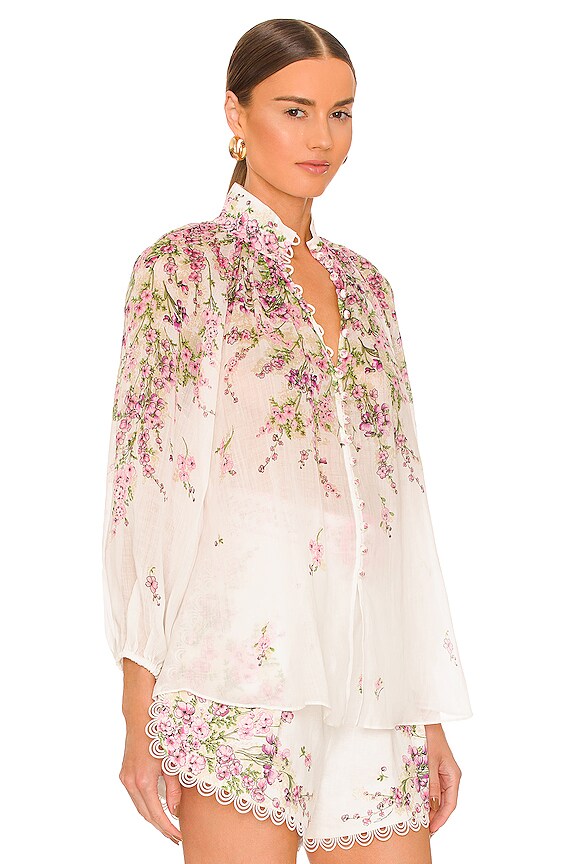 view 2 of 4 Billow Blouse in Mini Pink Floral