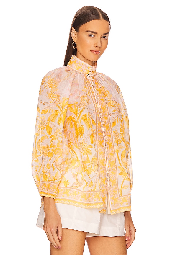 view 2 of 5 Billow Blouse in Yellow Palm