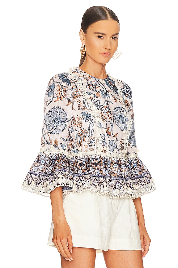 view 2 of 5 보디스 탑 in Cornflower Floral