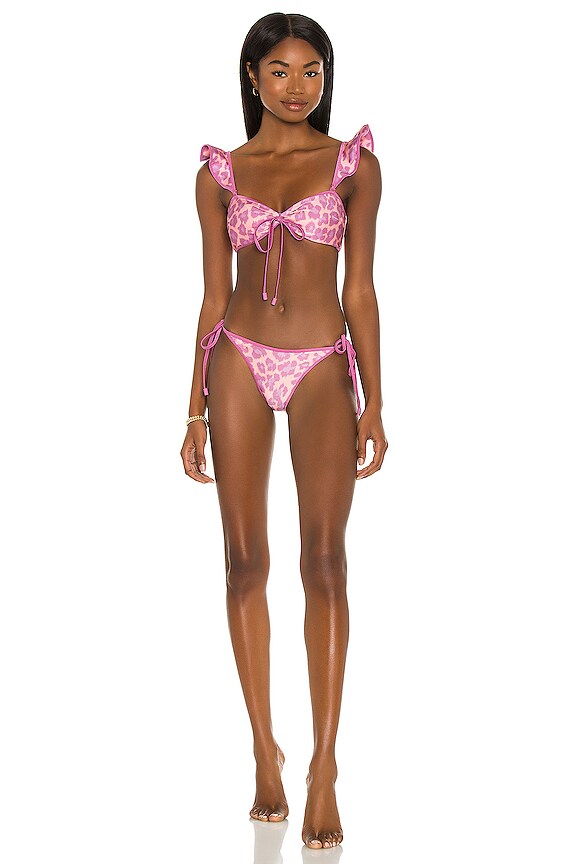 view 1 of 4 MAILLOT DE BAIN 2 PIÈCES TEDDY in Pink Leopard