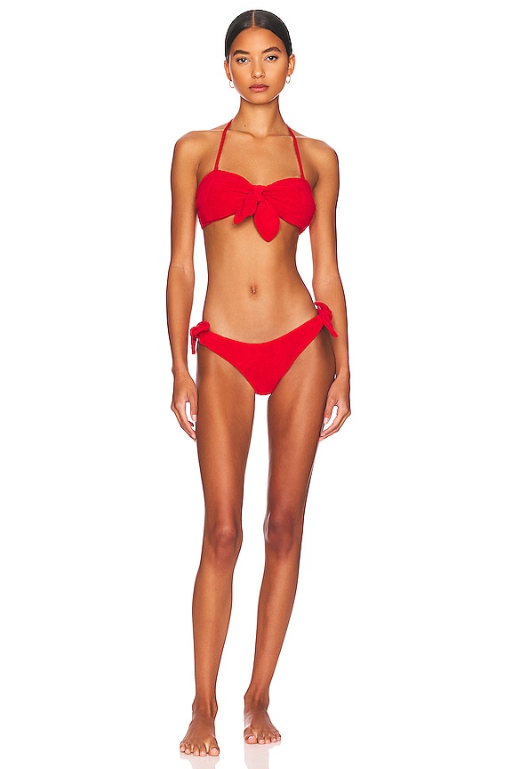 view 1 of 4 Terry Tie Bikini in Red