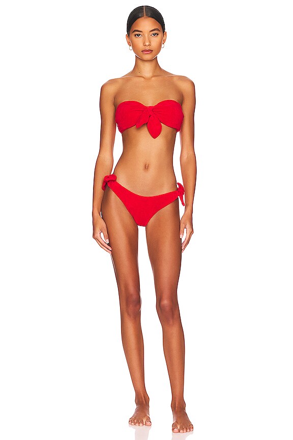 view 2 of 4 Terry Tie Bikini in Red