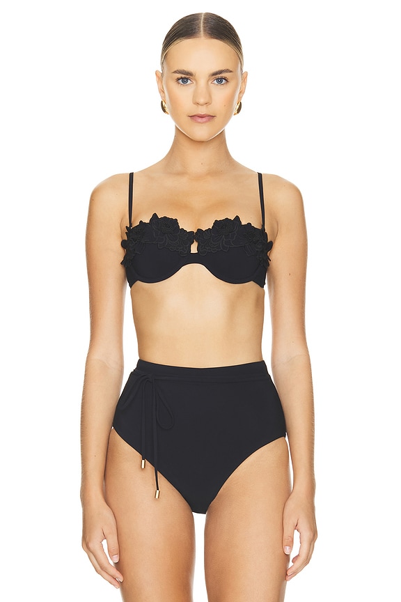 view 2 of 5 ТОП БИКИНИ HALLIDAY EMBROIDERY in Noir