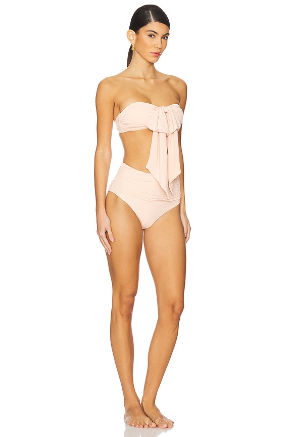 view 2 of 3 ACACIA DRAPE BOW 비키니 in Nude