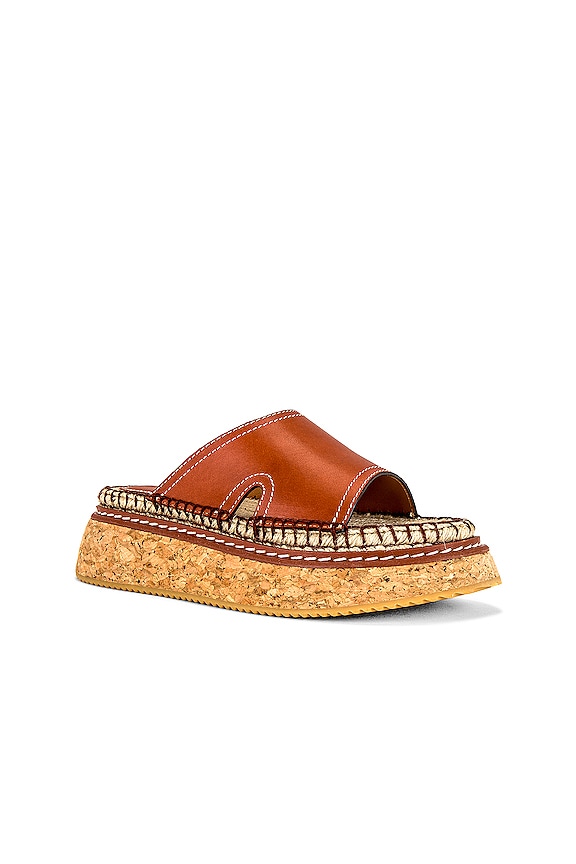 view 2 of 5 ALPARGATAS CON PLATAFORMA PLANA in Brandy