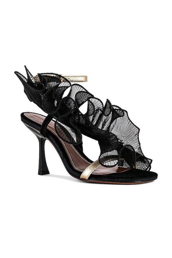 view 2 of 5 SANDALIAS TACÓN LOIE in Black & Gold