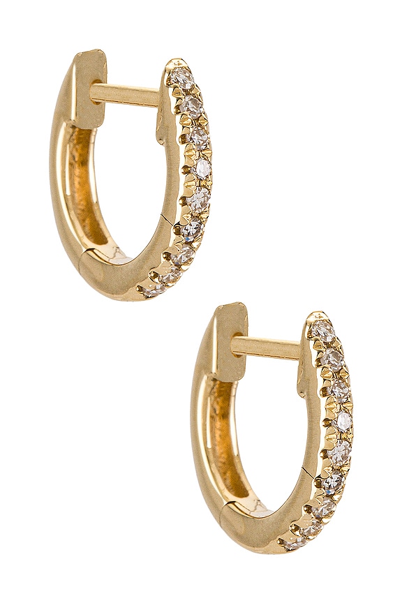 view 2 of 3 PENDIENTES MINI DIAMOND in Gold