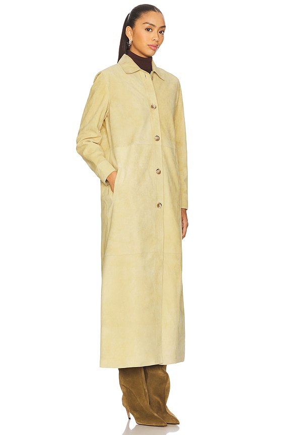 view 2 of 3 Antar Coat in Butter Suede