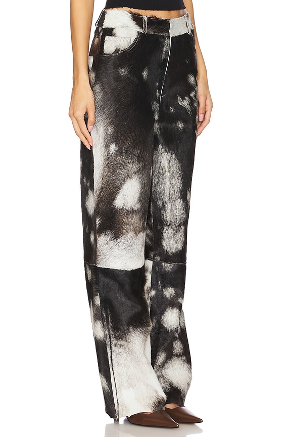 view 2 of 6 Straight Leg Cowhide Pants in Cow