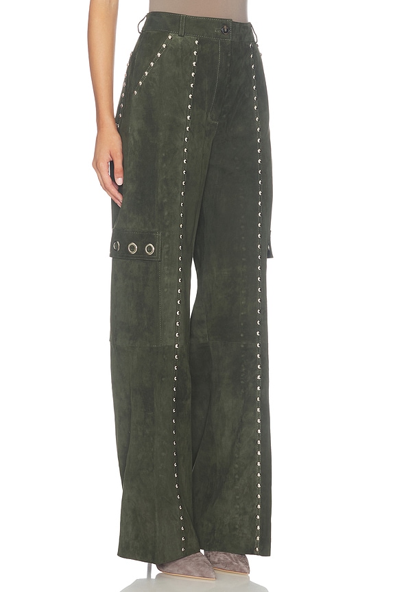 view 2 of 6 Studded Sammy Pants in Olive Suede