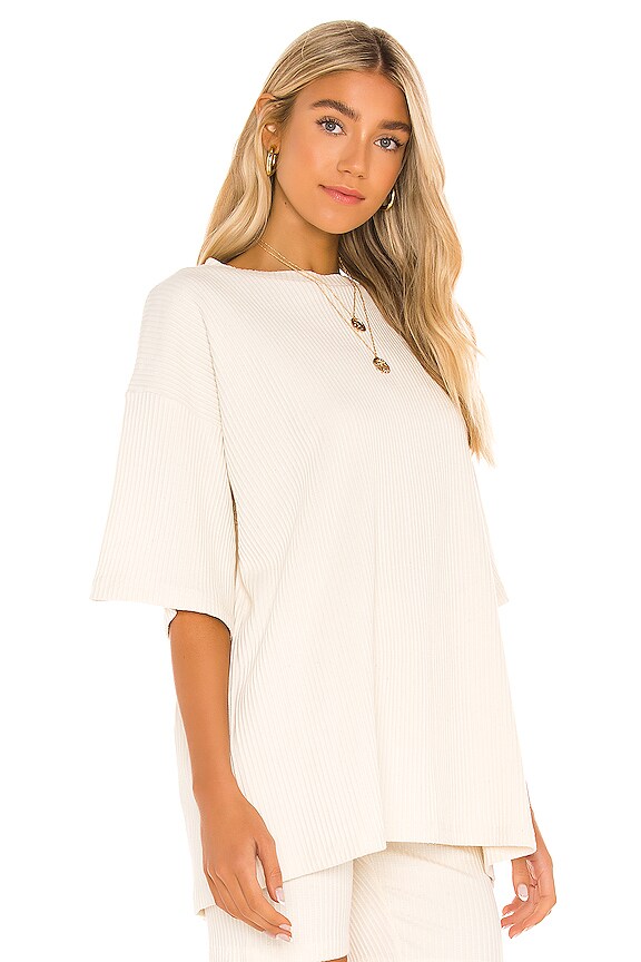 view 2 of 5 Classic Ribbed Tee in Cream