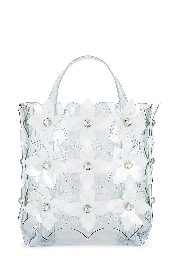view 2 of 6 Floral Bouquet Small Shopper in Clear