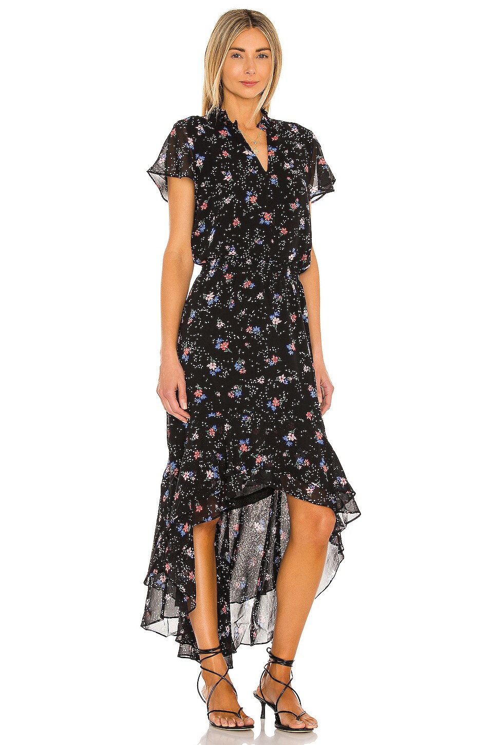 hi low floral gown
