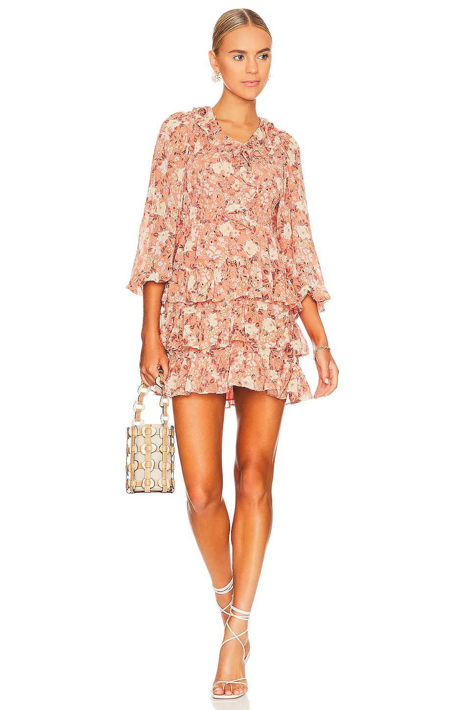 1. STATE V Neck Smocked Mini Dress thumbnail