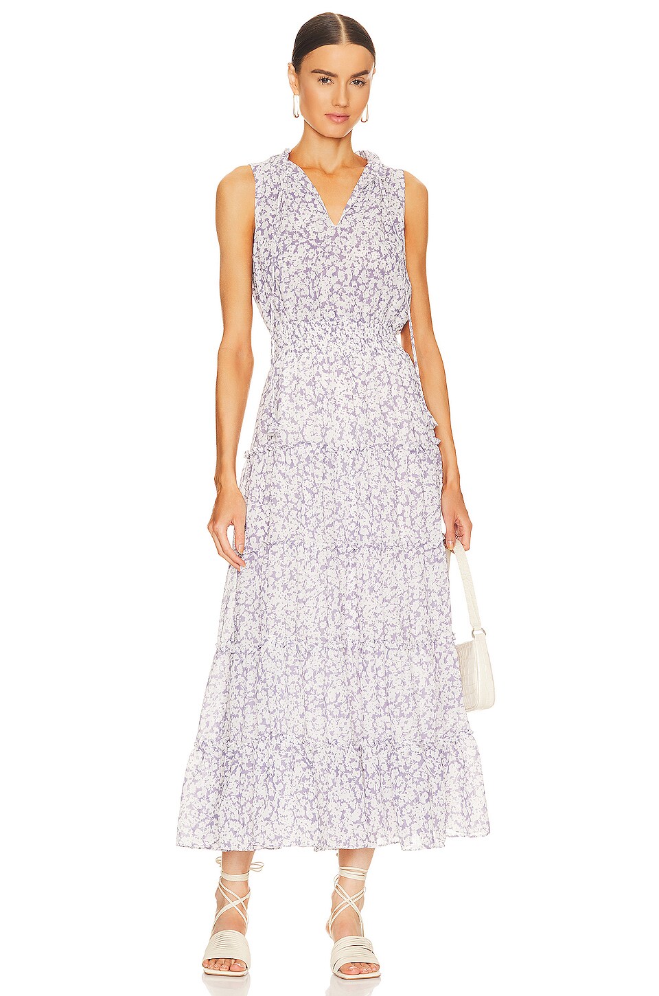 1. STATE Sleeveless Tiered Maxi Dress in Twilight Purple