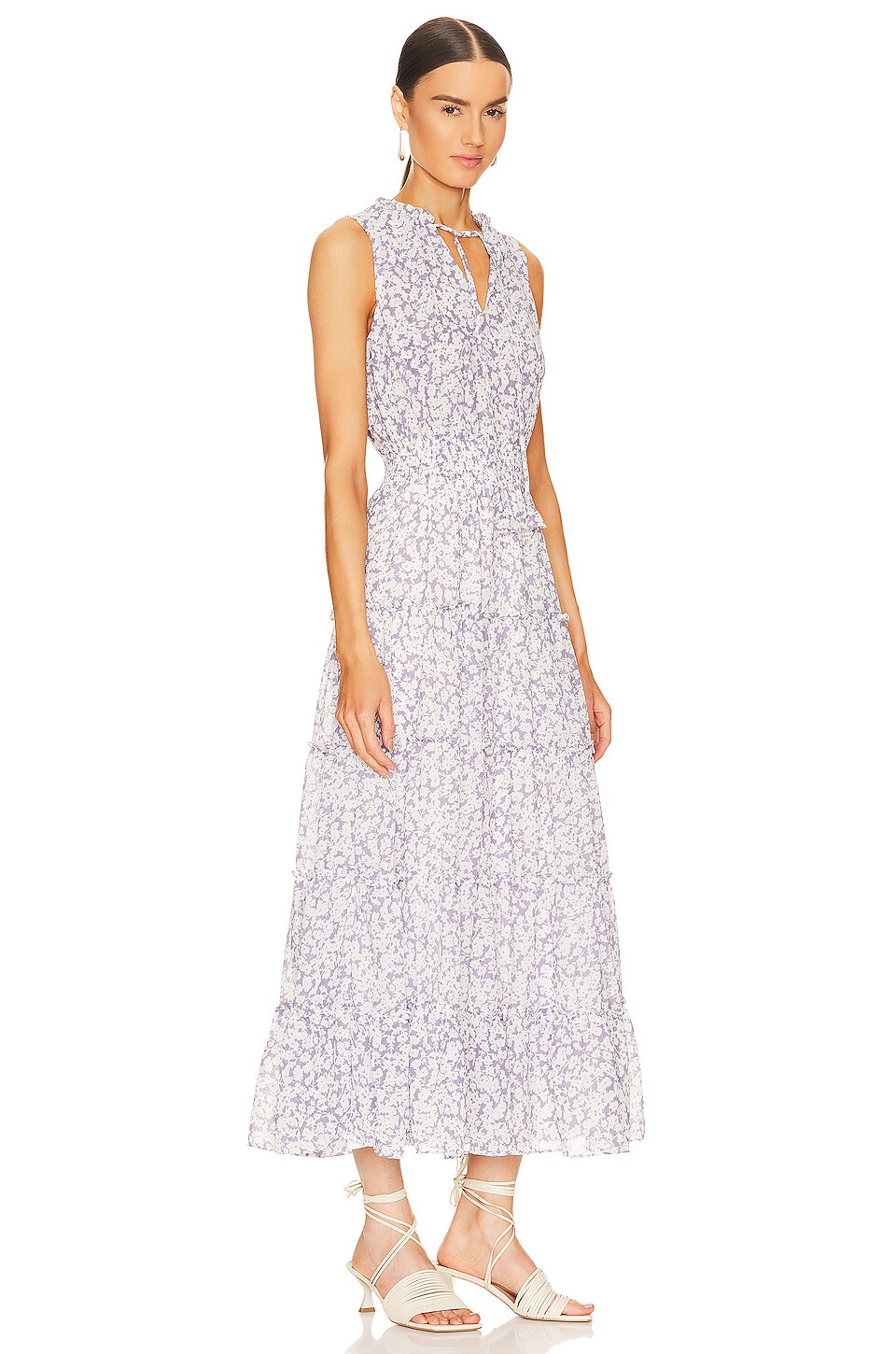 1. STATE Sleeveless Tiered Maxi Dress in Twilight Purple