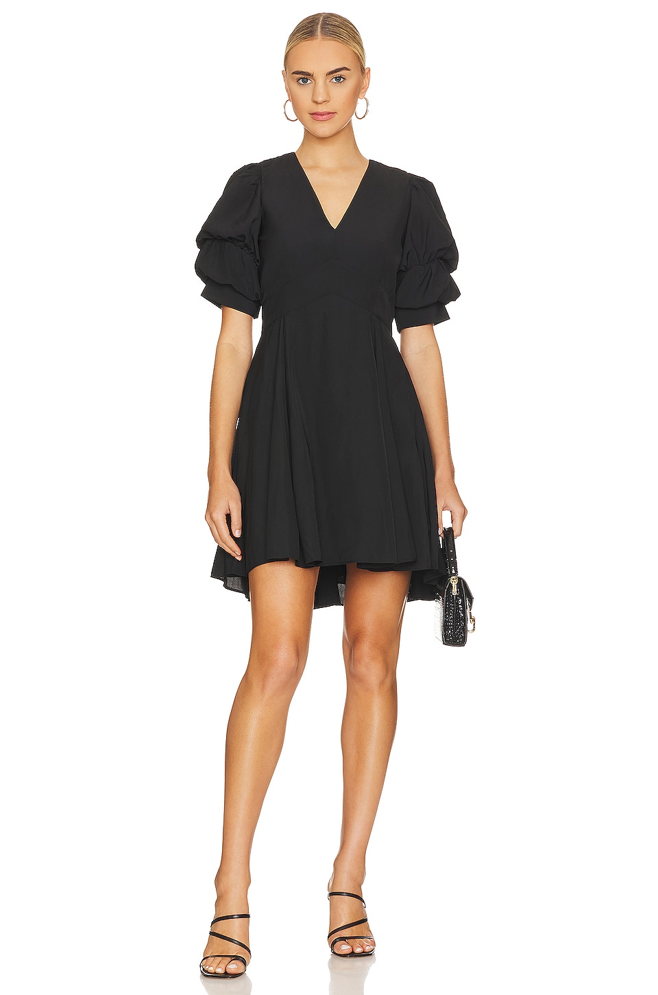 1. STATE Tiered Bubble Sleeve Dress