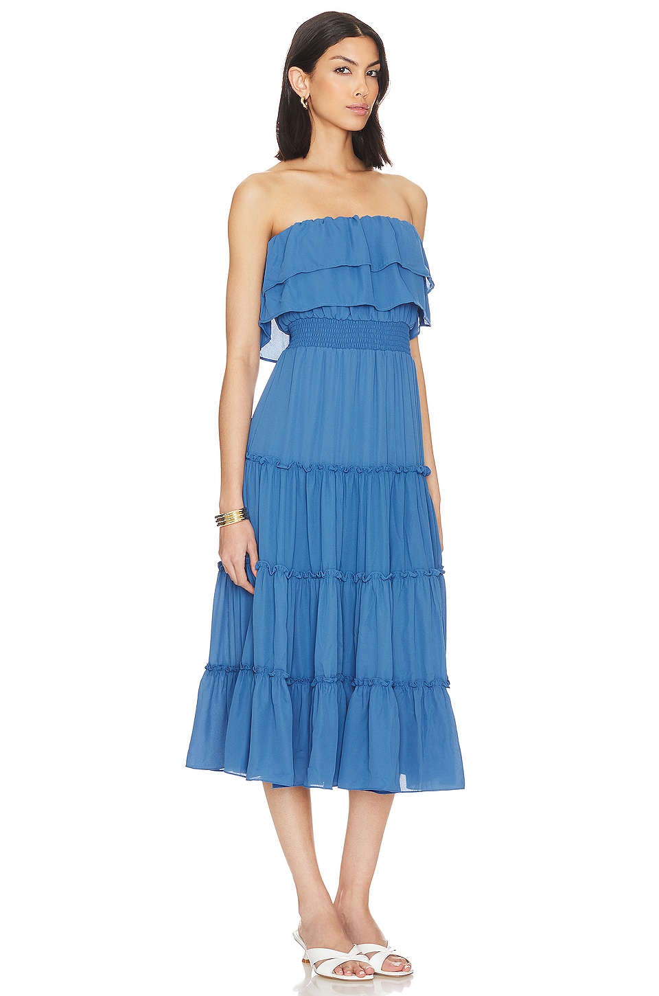 1. STATE ROBE-BUSTIER MAXI VOLANTS ET FRONCES