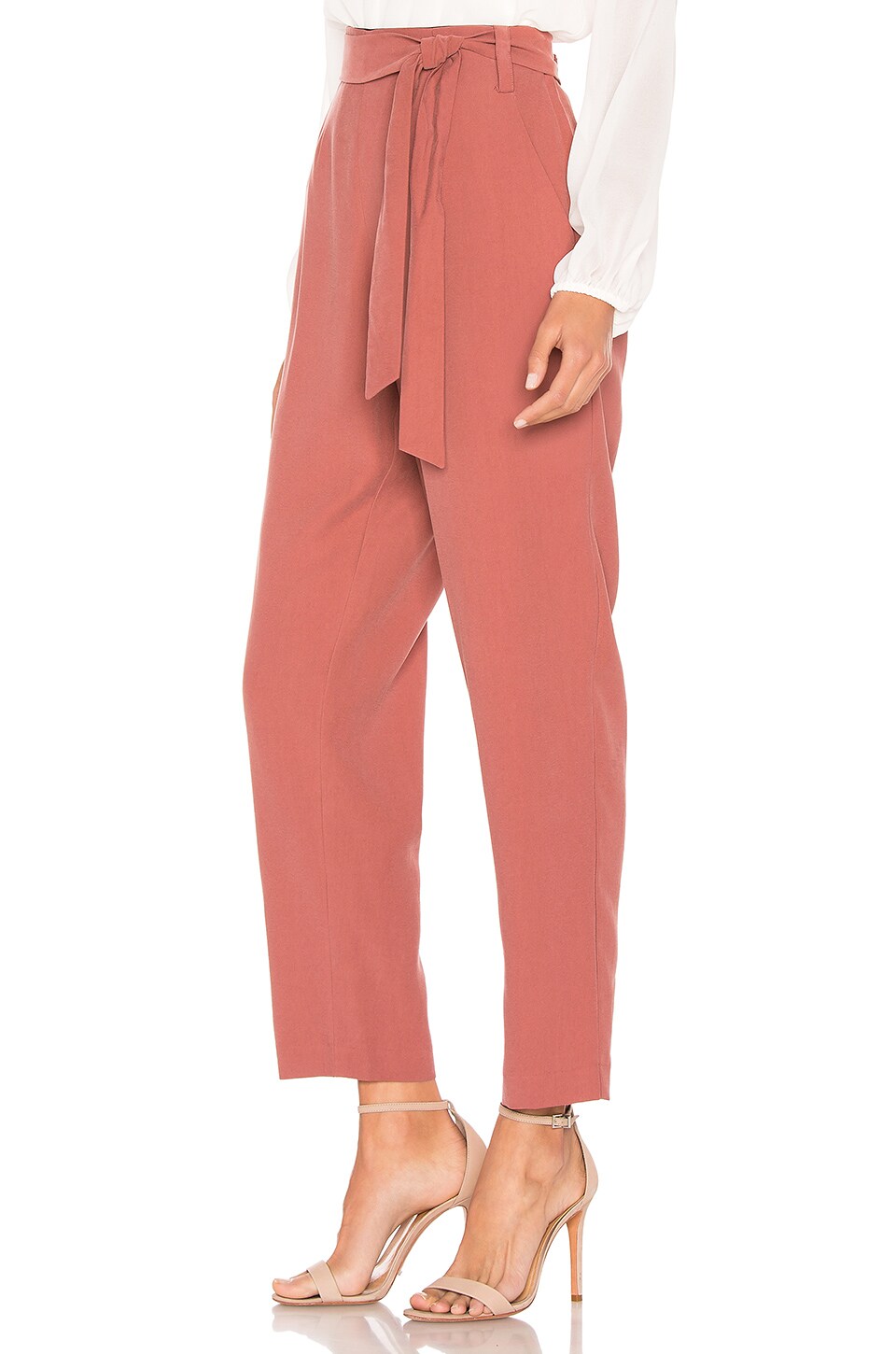 1. STATE Tie Waist Slim Pant in Terra Earth