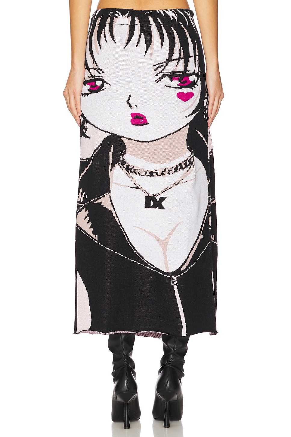 1XBLUE - Ruby Anime Long Slit Skirt | Plush