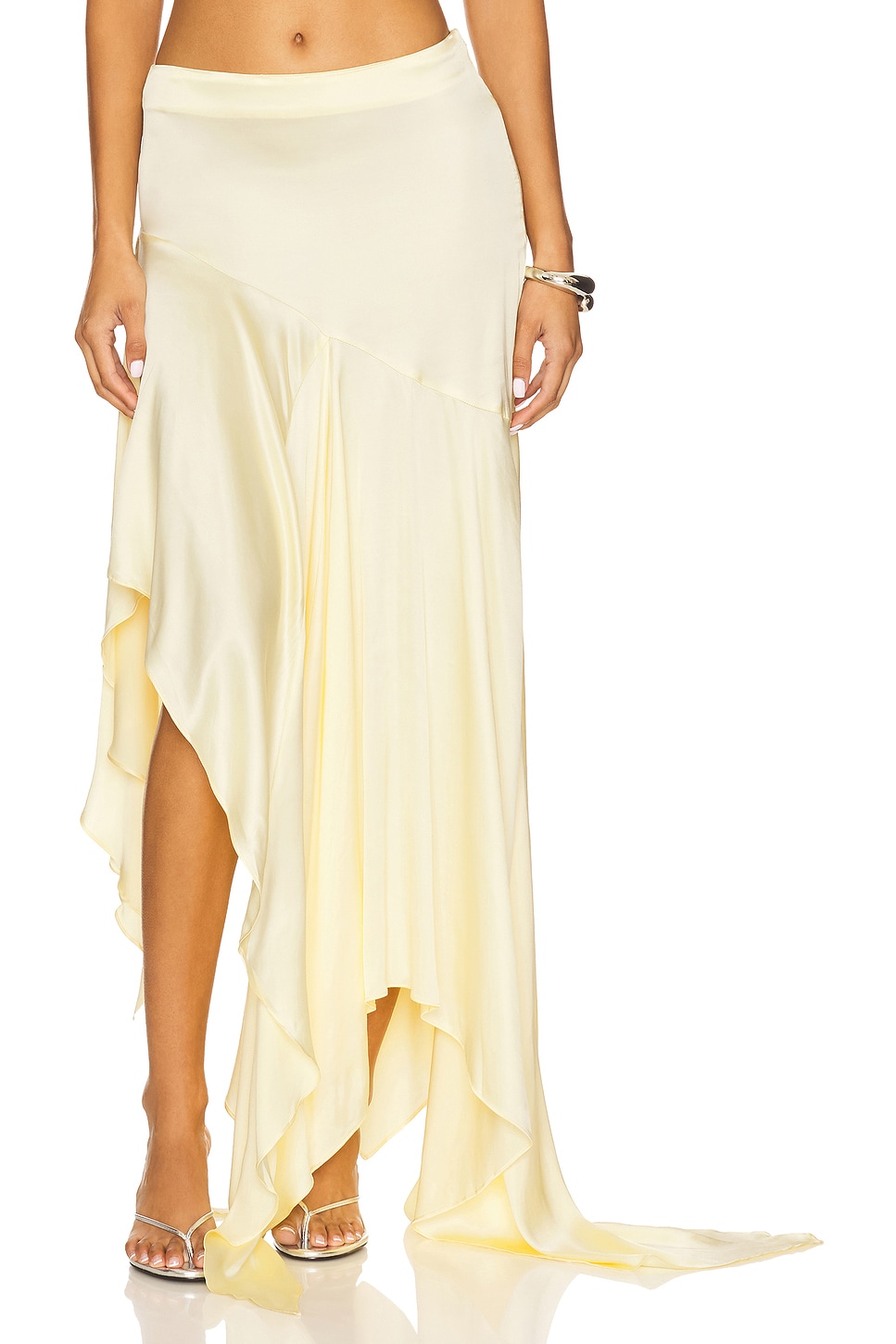 1XBLUE Handkerchief Skirt in Cream | REVOLVE