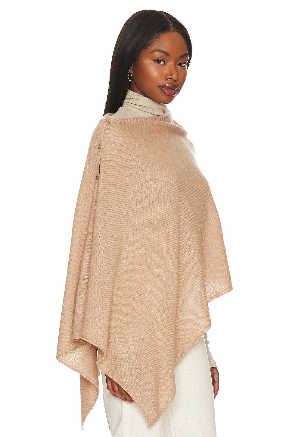 27 miles malibu Chumash Poncho in Camel