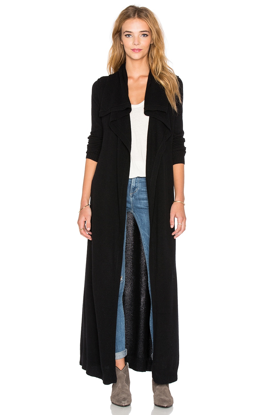 black maxi cardigan