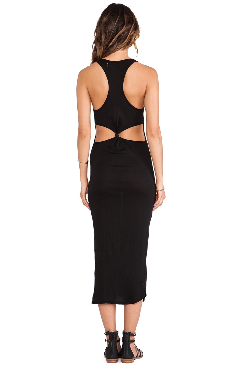291 Back Knot Cut-Out Maxi Dress in Vintage Black