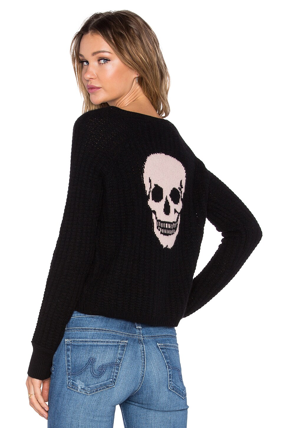 360CASHMERE Gambino Skull Sweater in Black & Cameo Skull REVOLVE