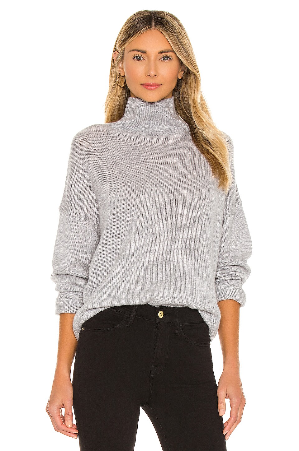 360CASHMERE Leia Cashmere Sweater in Light Heather Grey | REVOLVE
