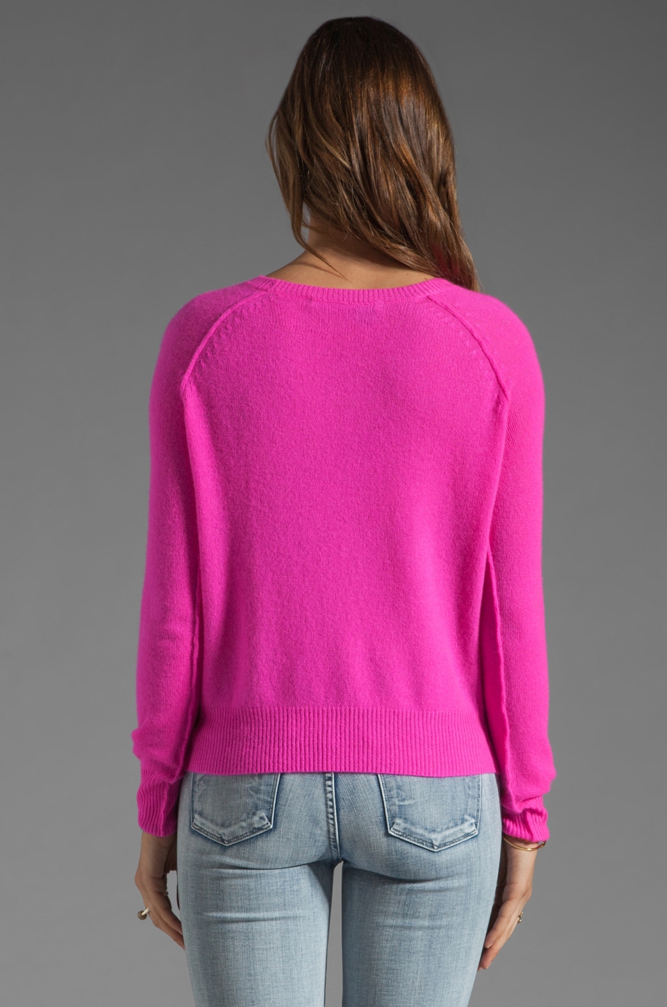 360CASHMERE Charlie Nautical Neon Cashmere Sweater in Pink | REVOLVE