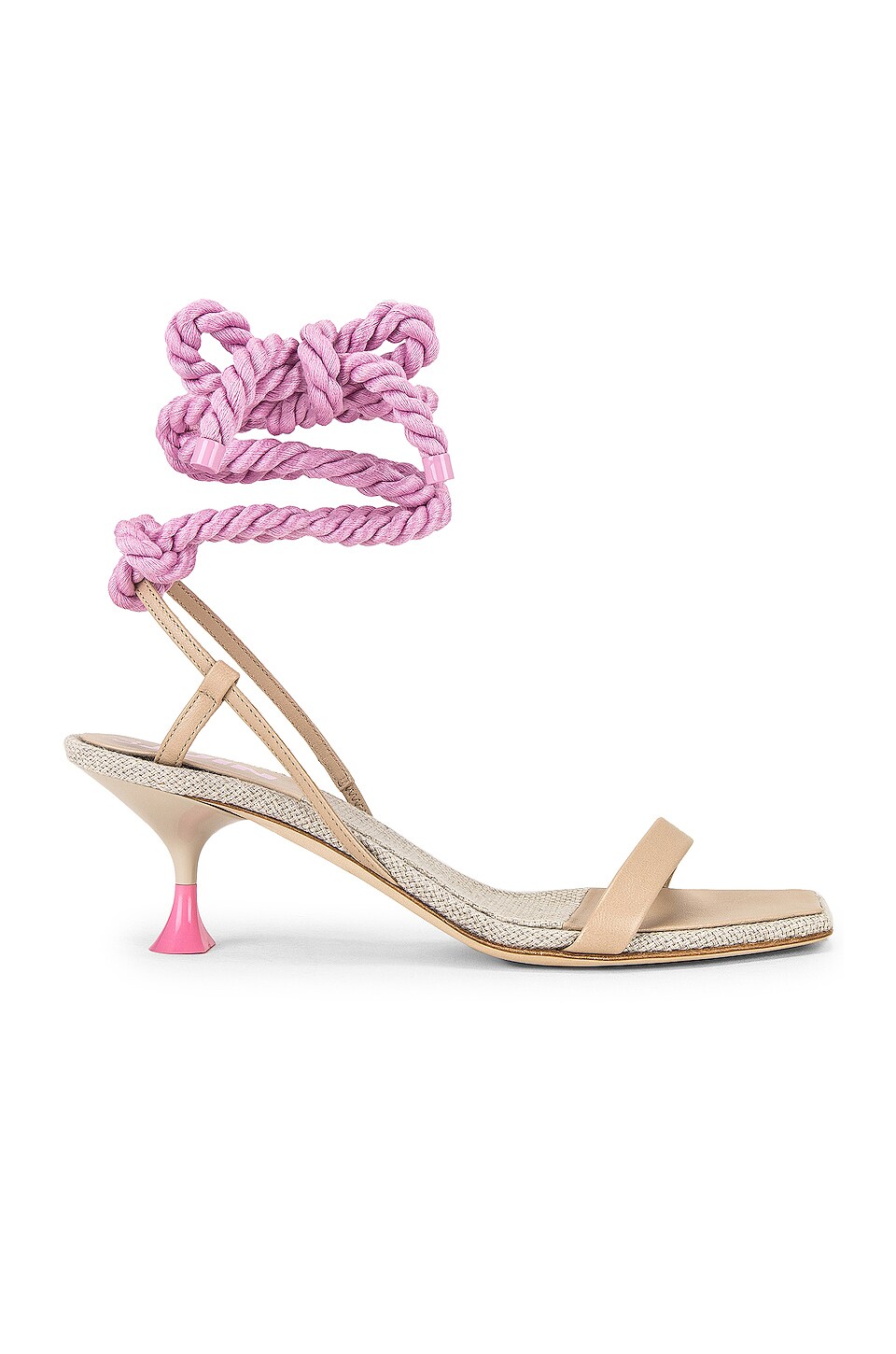 3JUIN Nevis Sandal in Rope Pink | REVOLVE