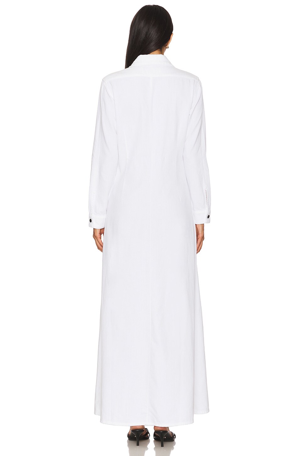 Marina Slim Long Dress in White