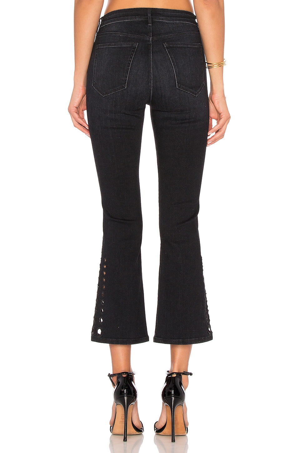 3X1 Midway Eyelet Cropped Flared Jeans in Lucca | ModeSens