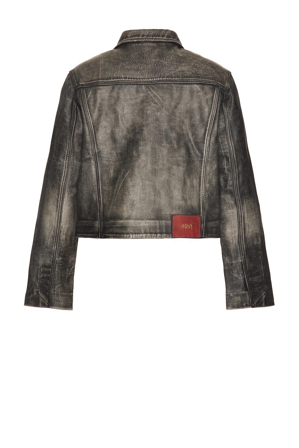 Leather Trucker Jacket - Thumbnail 2