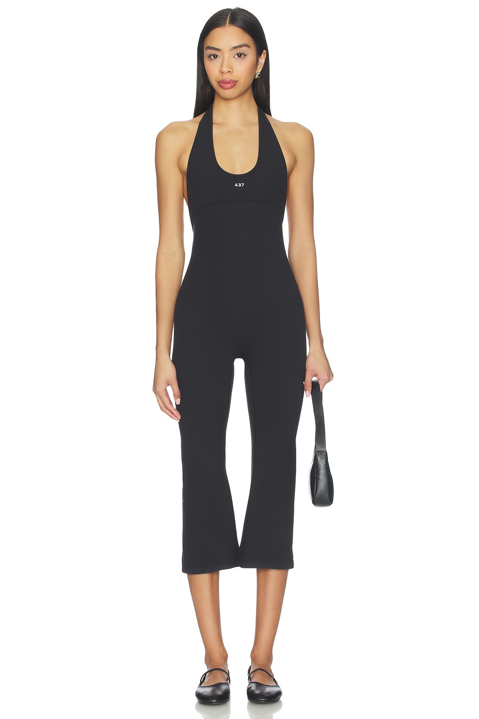 437 The Halter Onesie in Black | REVOLVE