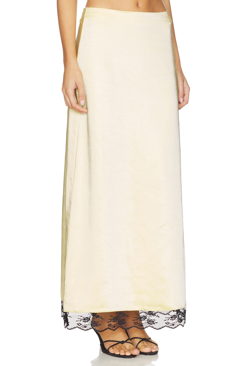 x REVOLVE Rena Satin And Lace Skirt - thumbnail 3