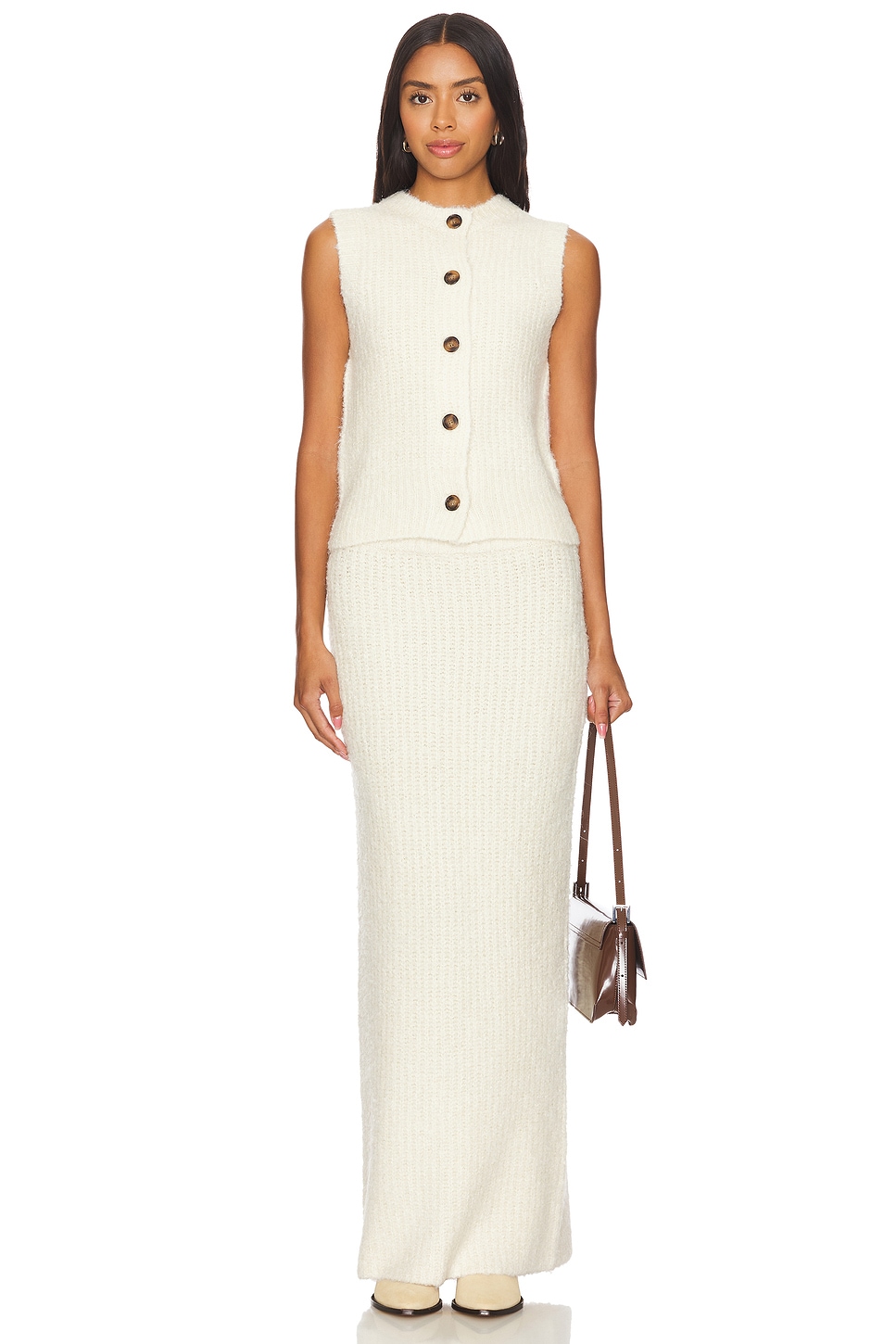 4th & Reckless Anine Waistcoat in Cream | REVOLVE
