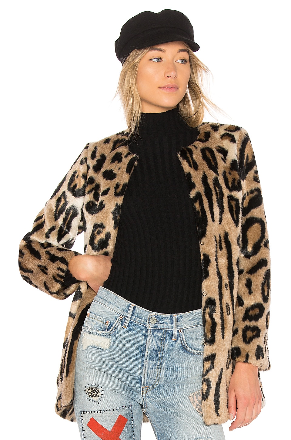 revolve leopard coat