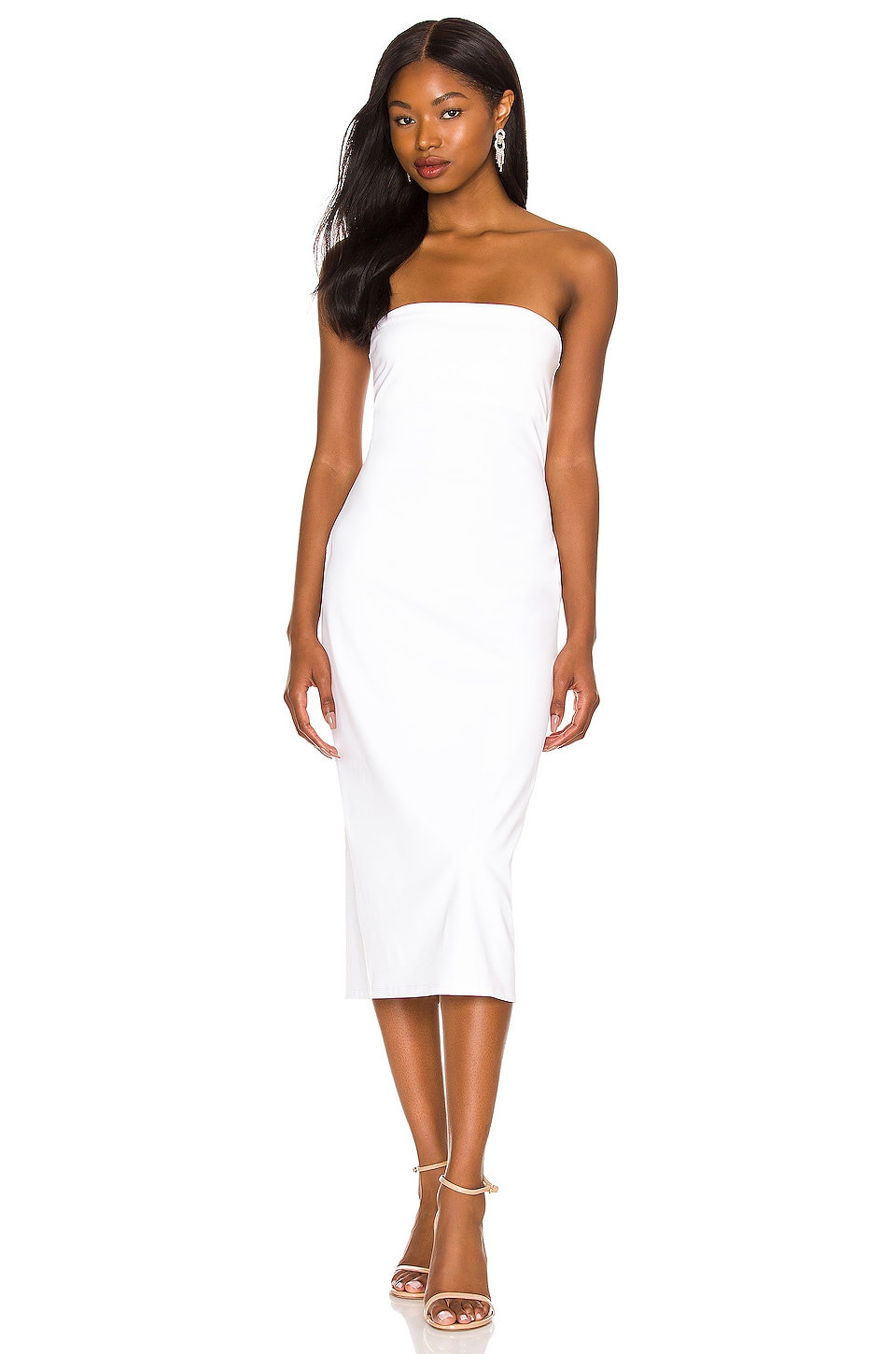 Kaveri Linen Midi Dress | White, Floral, Linen, High Neck, Puff Sleeves |  Linen midi dress, White midi dress, High neck midi dress