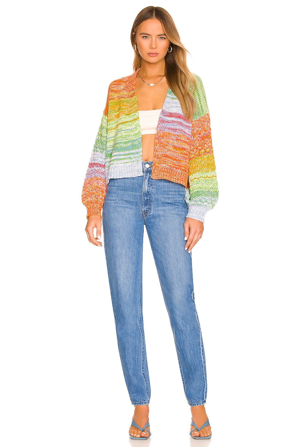 525 Ombre Cardigan in Papaya Multi | REVOLVE