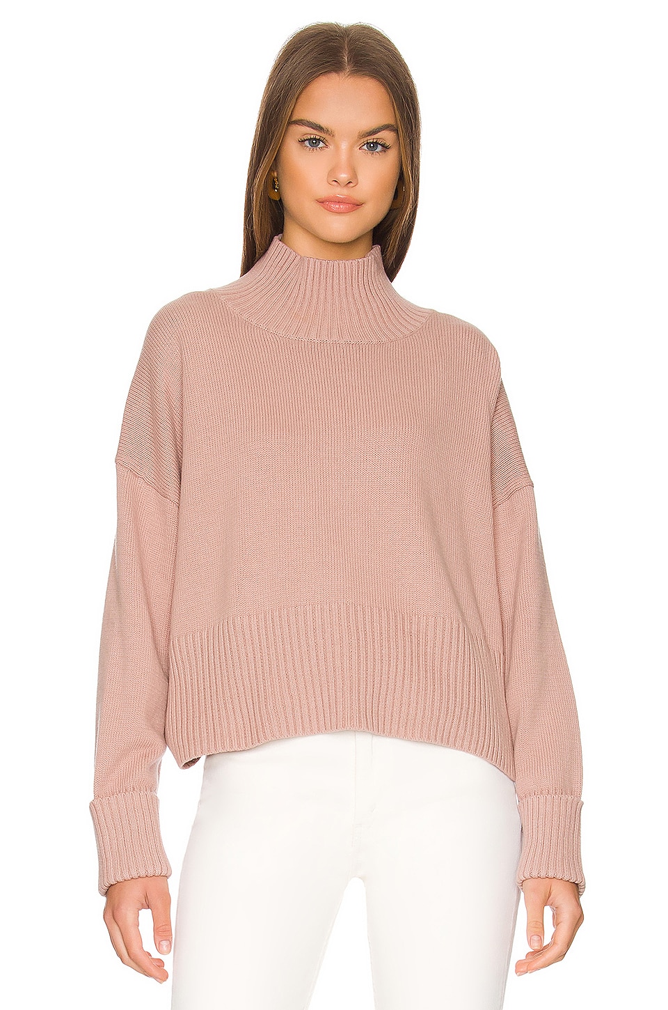 525 Blair Turtleneck Sweater in Mauve - Size S