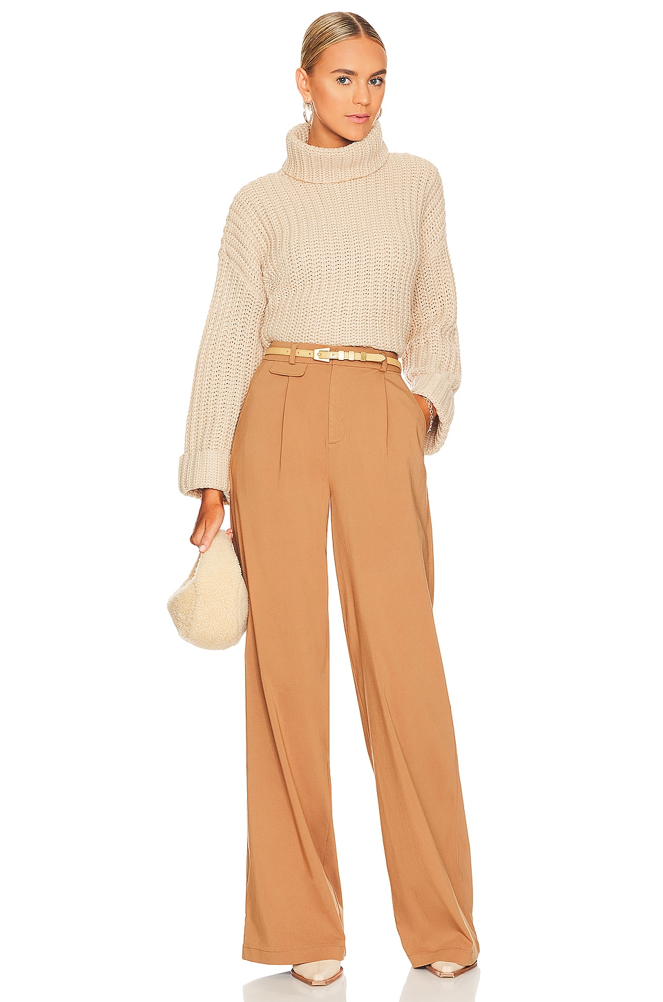 Chunky Turtleneck Shaker Pullover