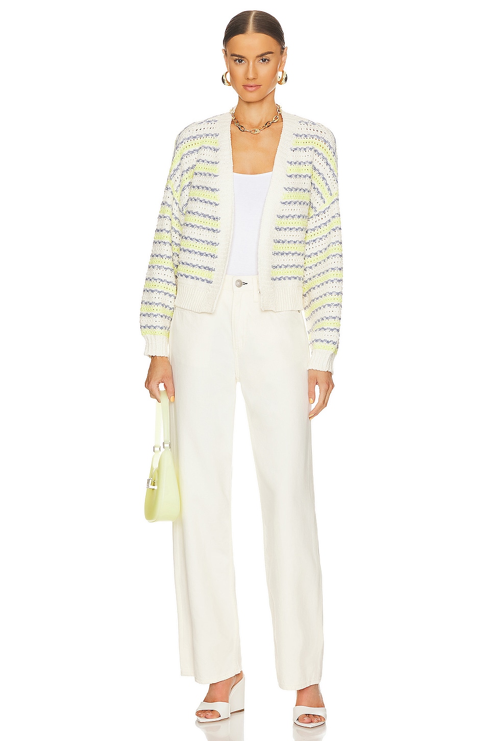 Crimped Mixed Cardi