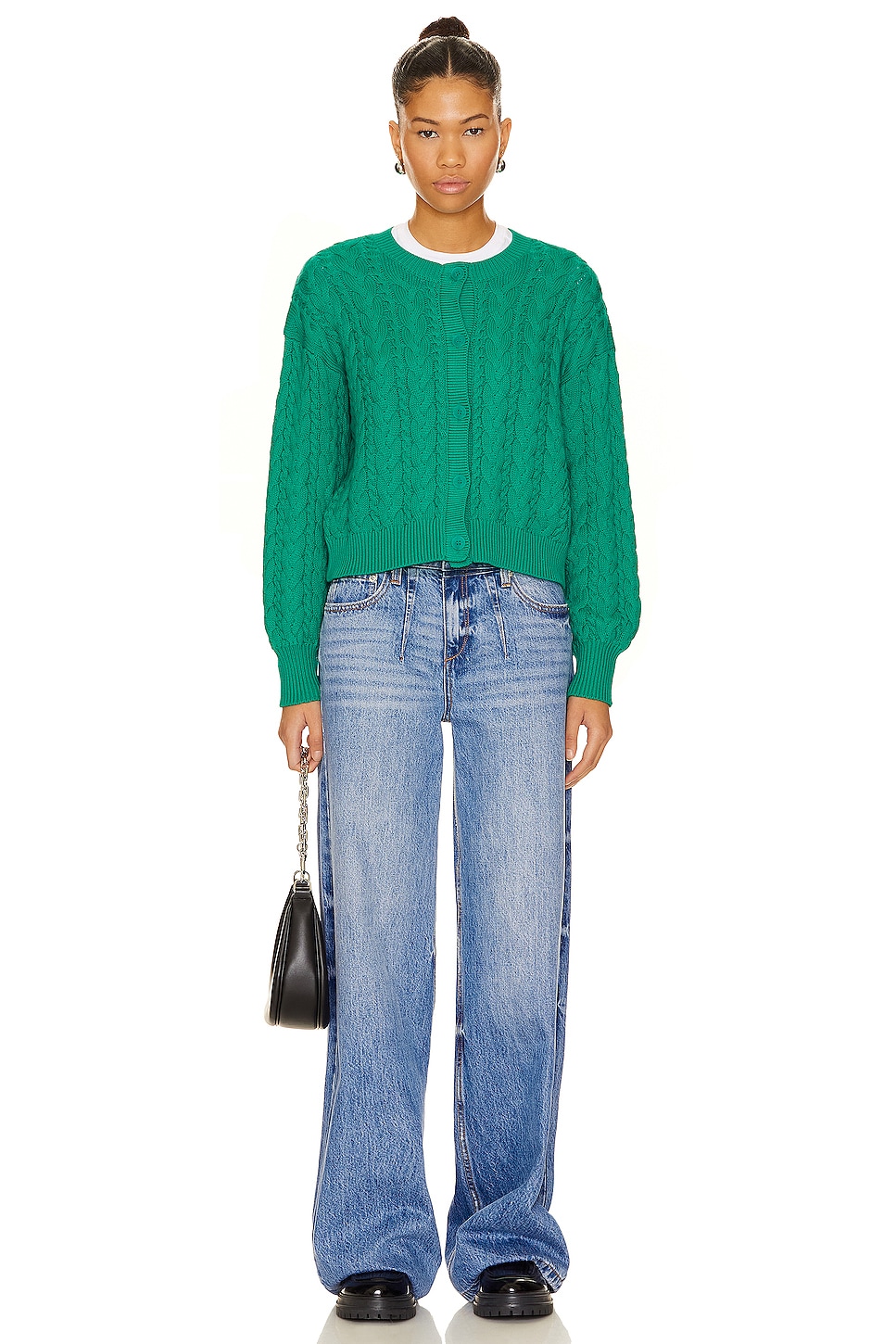 525 Brooke Allover Cable Cardigan thumbnail