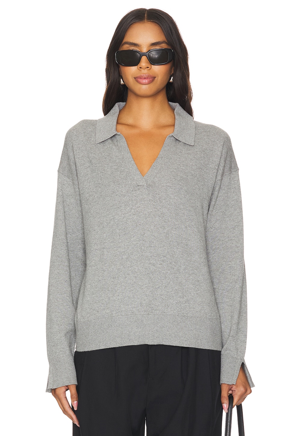 【SCENERITY】Mad Collar Knit Mad Love Distressed Ribbed Knit Sweater