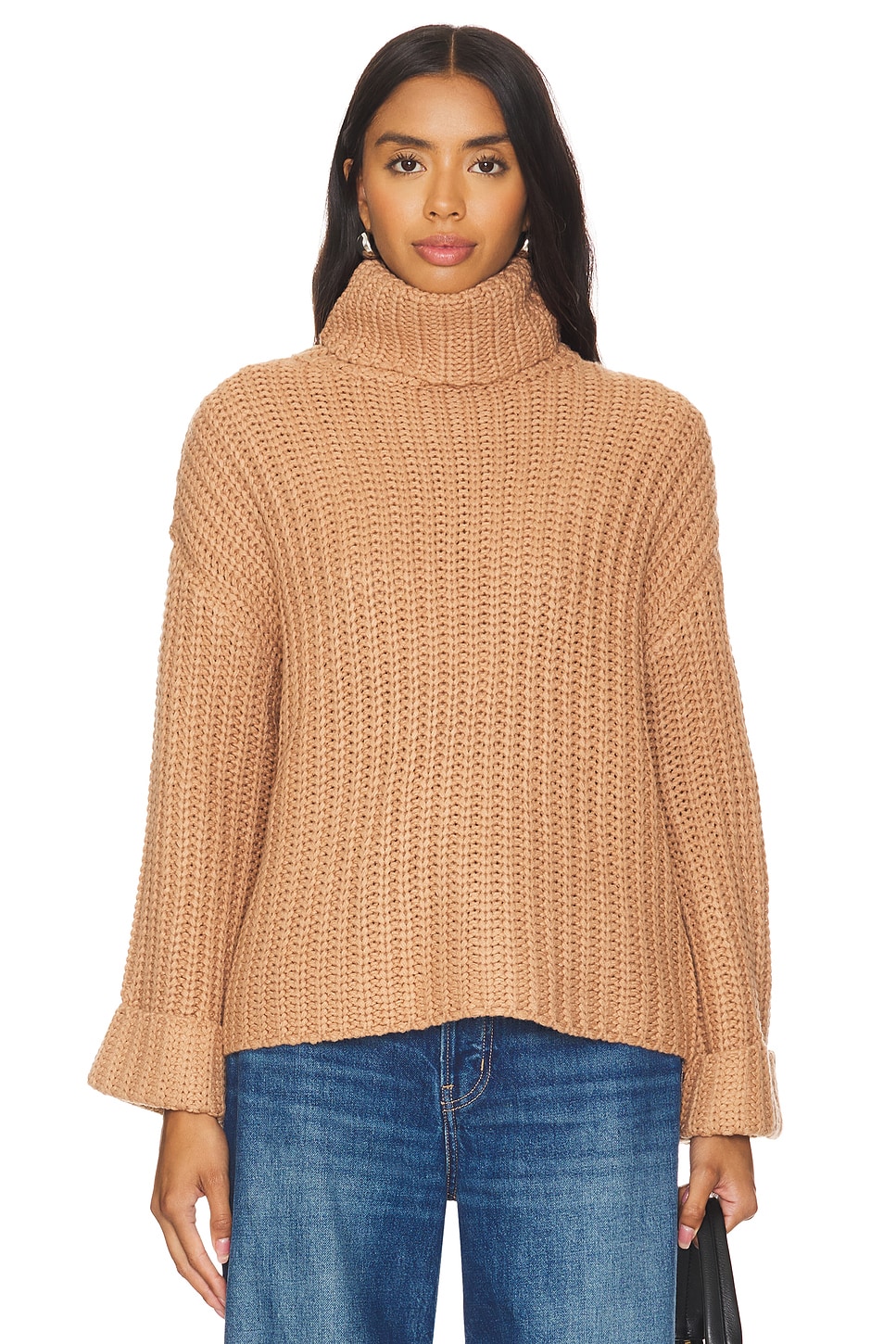 Chunky Turtleneck Shaker Pullover