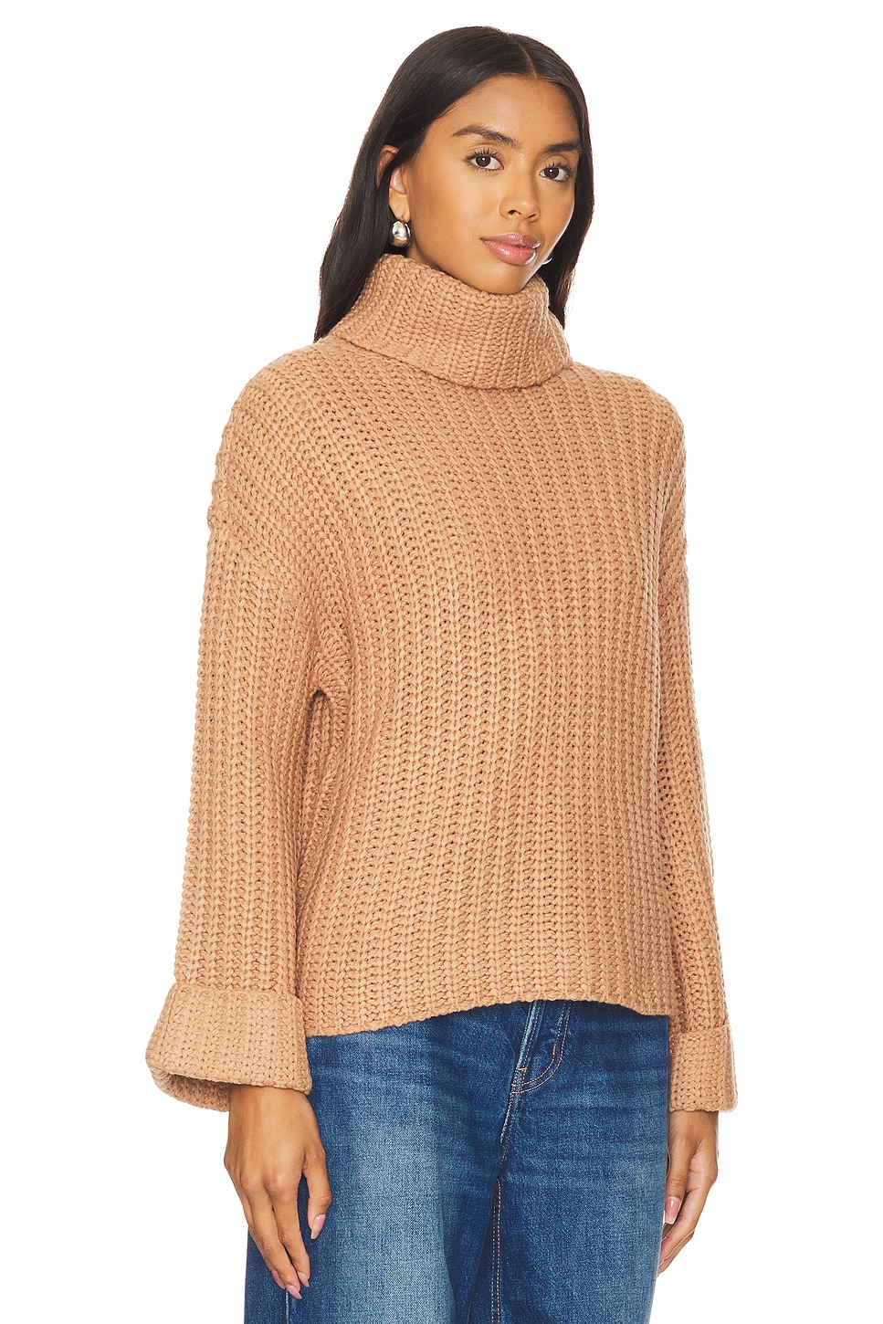 Chunky Turtleneck Shaker Pullover