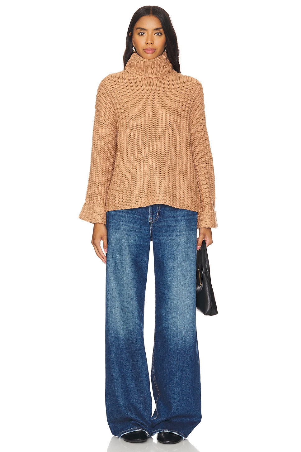 Chunky Turtleneck Shaker Pullover